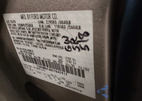 2005 Lincoln Ls V8 из США, поврежденный, VIN 1LNHM87A85Y647917